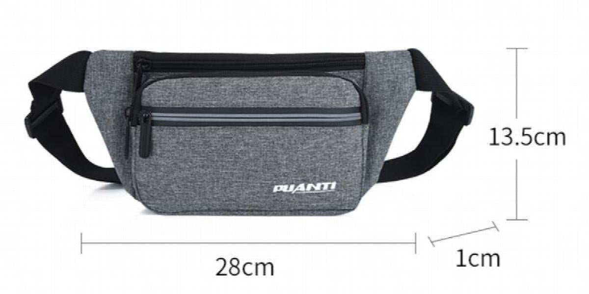 Men Waist Bum Bag Fanny Pack Belt Money Pouch Zip Travel Hiking Bag