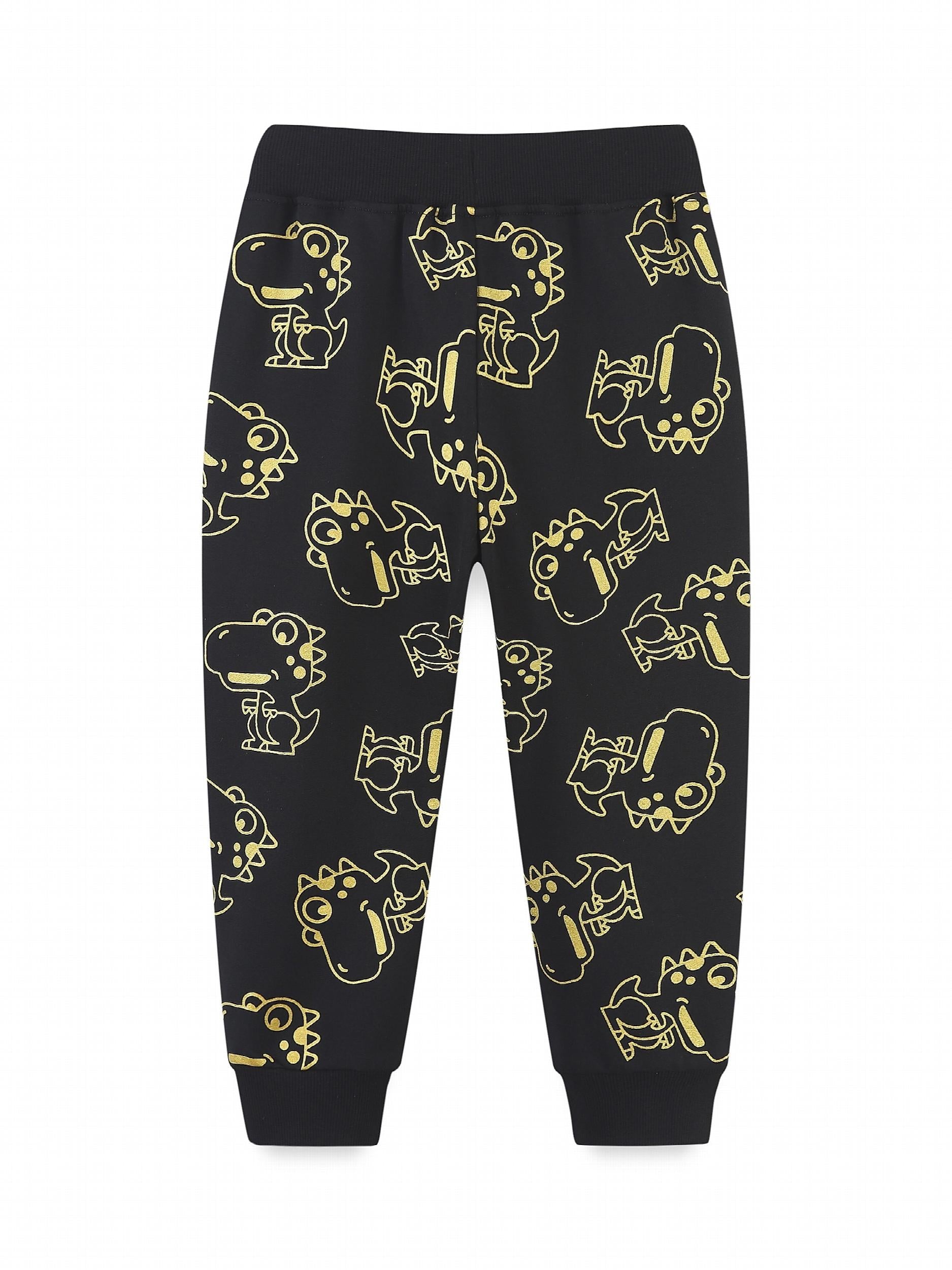 Dinosaur Print Boys Cotton Long Pants Spring Autumn Kids Clothing