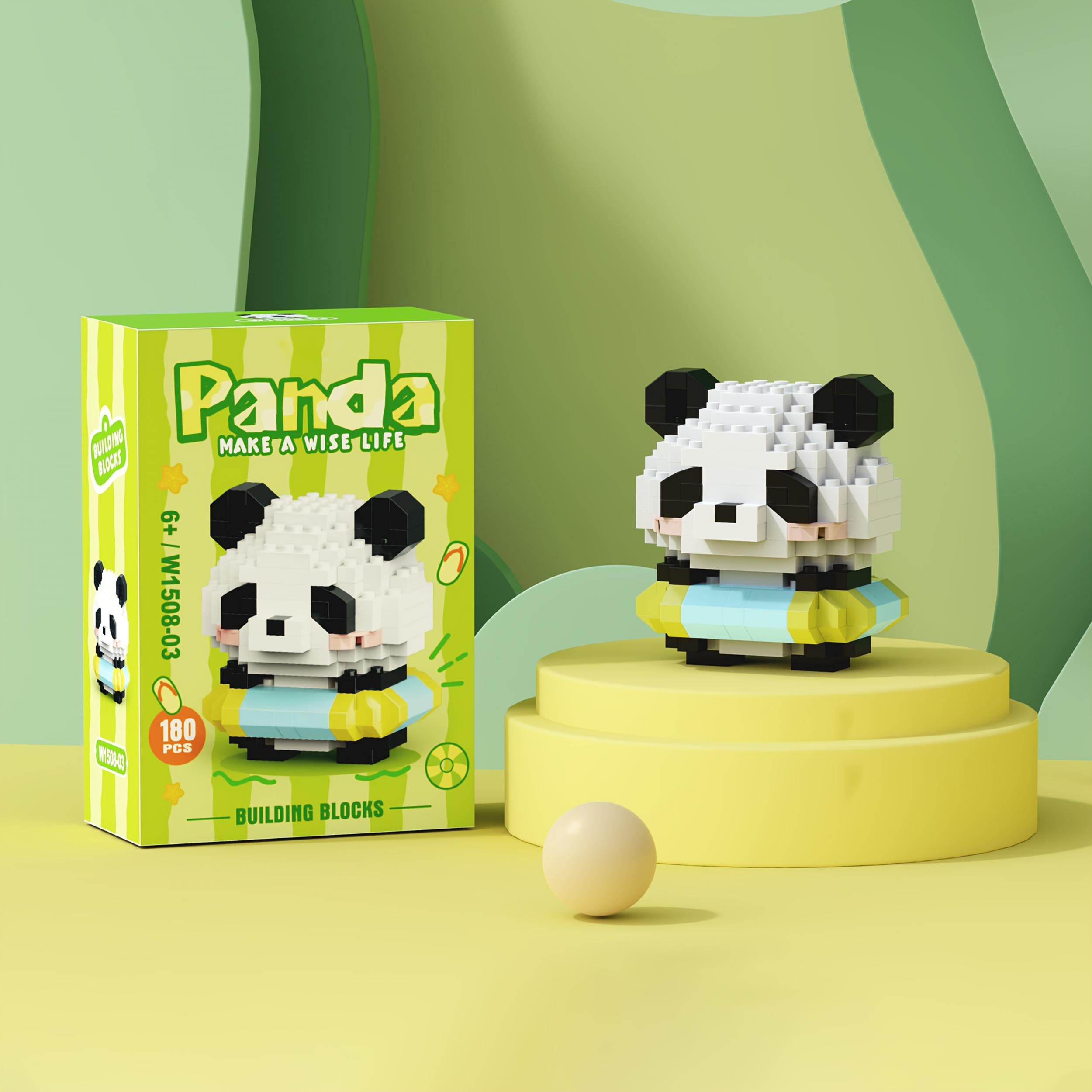 Panda Building Block Ornament Holiday Gift