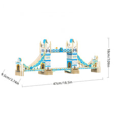 DIY 3D Tower Bridge Wooden Building Decoration & Puzzle Toy