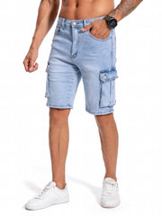 Men's Distressed Denim Shorts Street Style Casual Summer Wear