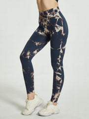 Tie Dye High Stretch Sports Leggings High Waist Yoga Running Tight Pants