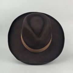 Brown Fedora Hats Jazz Hat with Big Brim Water for Men and Women
