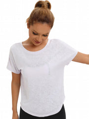 Sports Yoga Short Sleeve T Shirt Solid Casual Workout Running Top