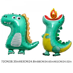 8pcs Giant Cartoon Dinosaurs Helium Balloons for Kids Birthday Party