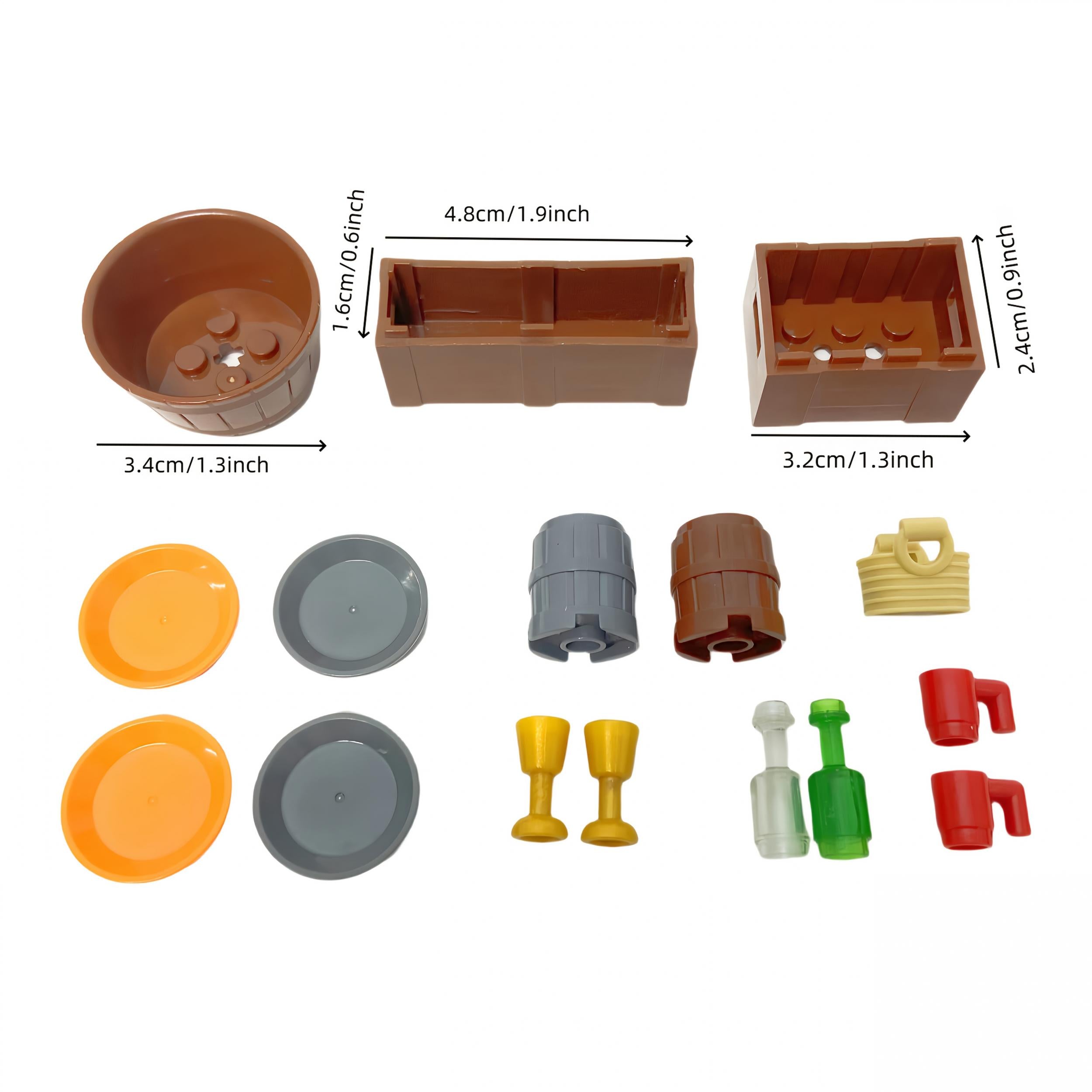DIY Kitchenwares Building Blocks Cups Bottles Buckets Gift