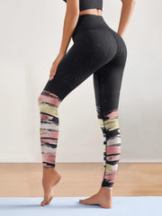 Colorful Slim Fit Yoga Pants High Stretch Cropped