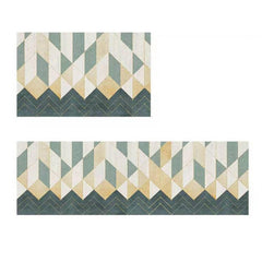 Geometric Kitchen Mat Stain Resistant Anti Slip Hallway Carpet