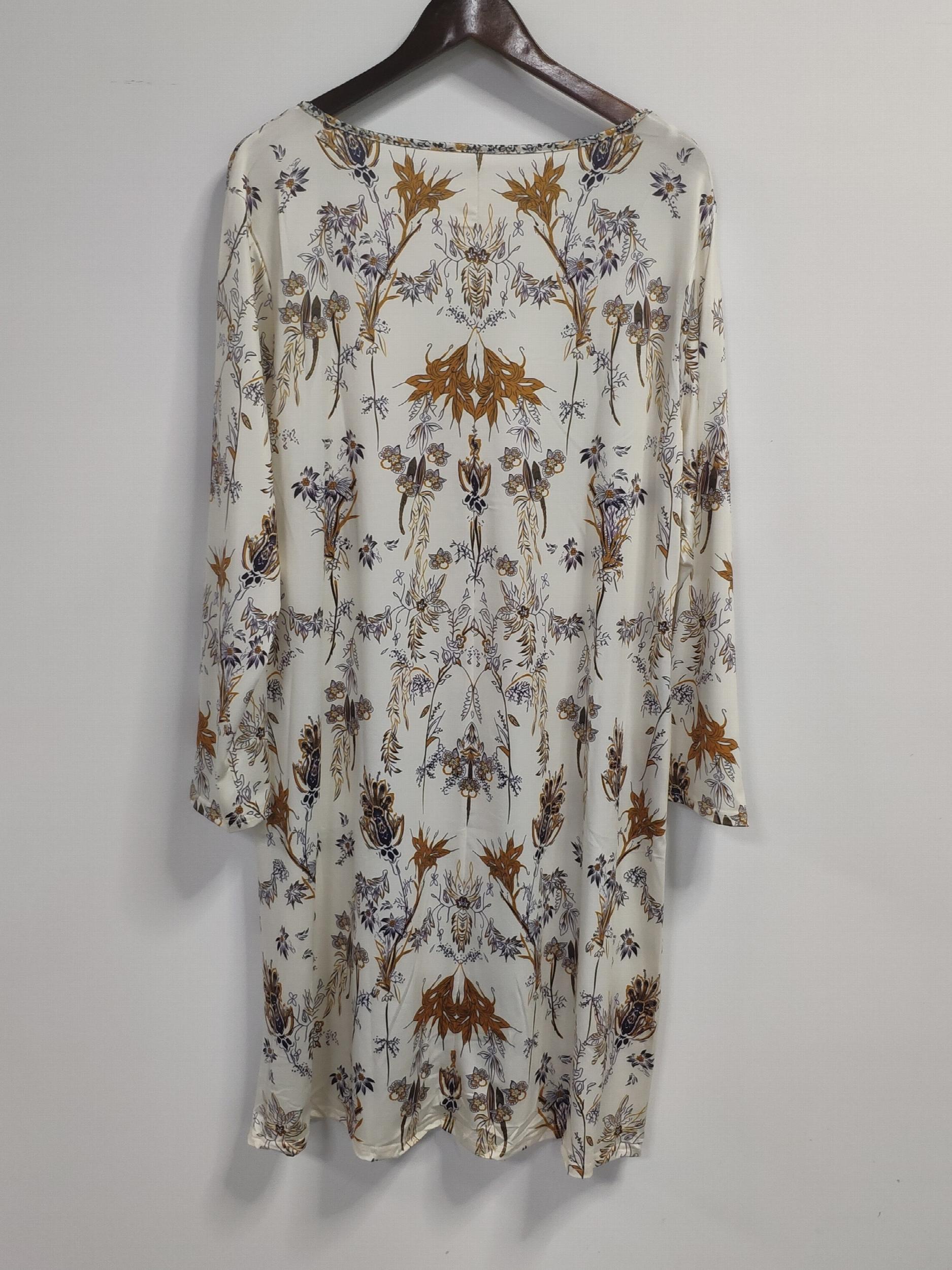 Colorblock Floral Print Long Sleeve Casual Dress