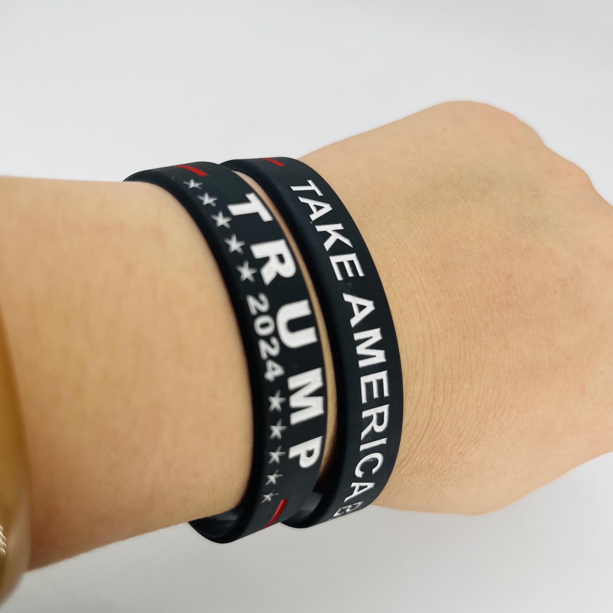 5 Pcs Patriotic Silicone Bracelets for Patriotism Gift