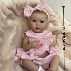 Hand-Painted Lifelike 48 Youngsters Girl Reborn Doll - Waterproof Vinyl