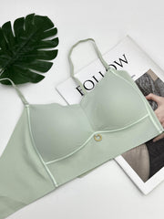 Wireless Lace Bra with Scallop Trim