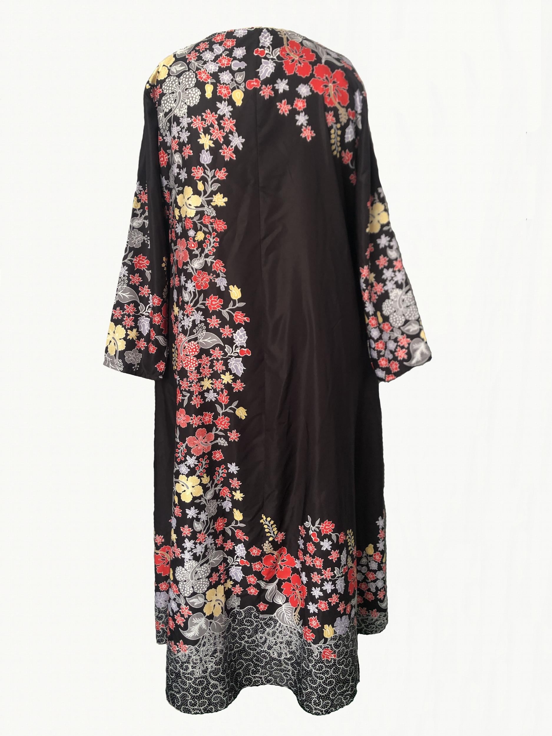 Abaya Dress Women's Plus Floral Print Maxi Dress