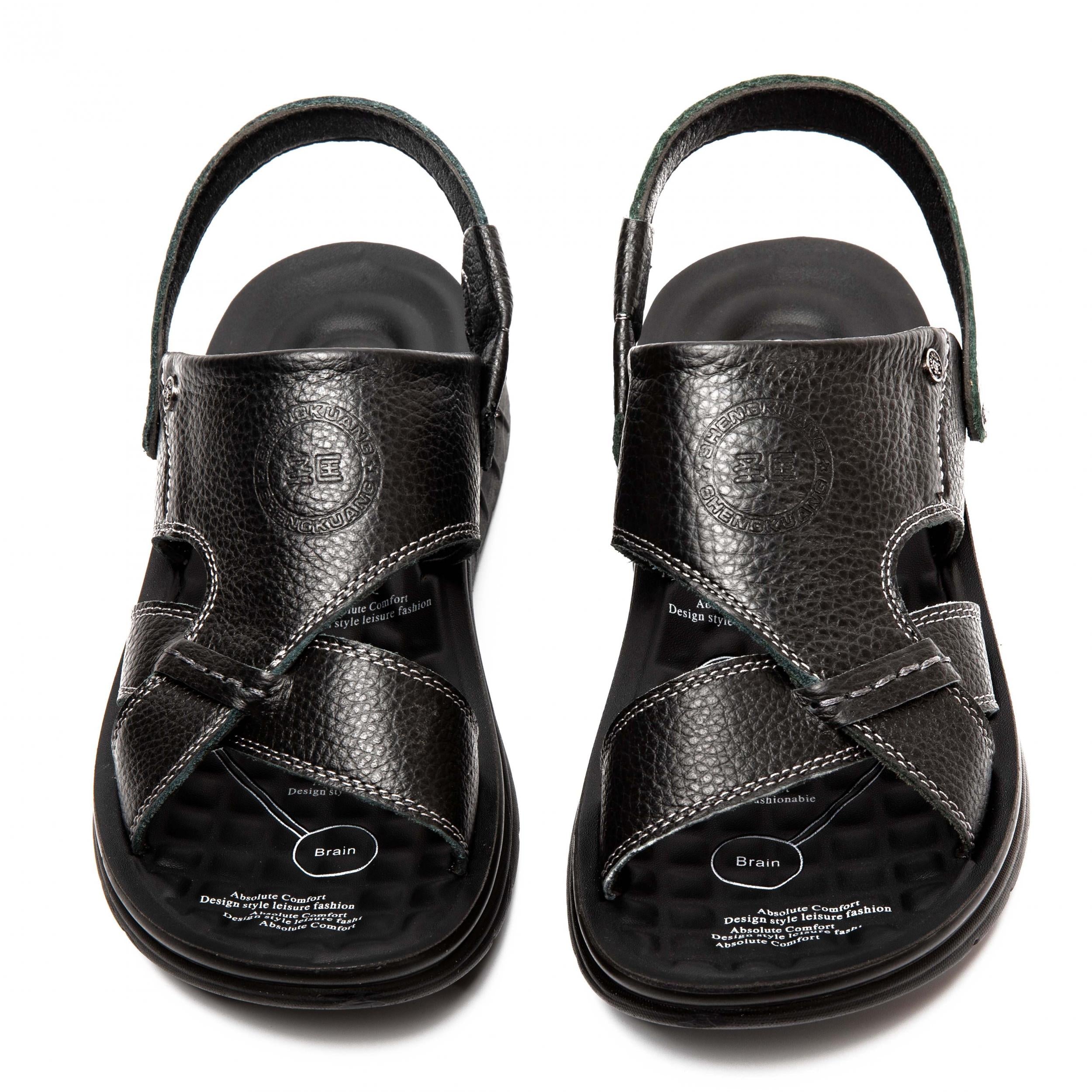 Men's Open Toe Hook Loop Sandals Non Slip Beach Shoes Summer