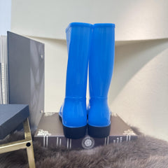 Women's Waterproof High Top Rain Boots Solid Non-slip Outdoor Boots