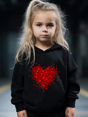 Girls Heart Graphic 2pcs Activewear Set Spring Fall Sports
