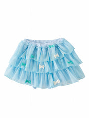Girls Elastic Waist Tulle Mesh Skorts Kids Summer Clothes