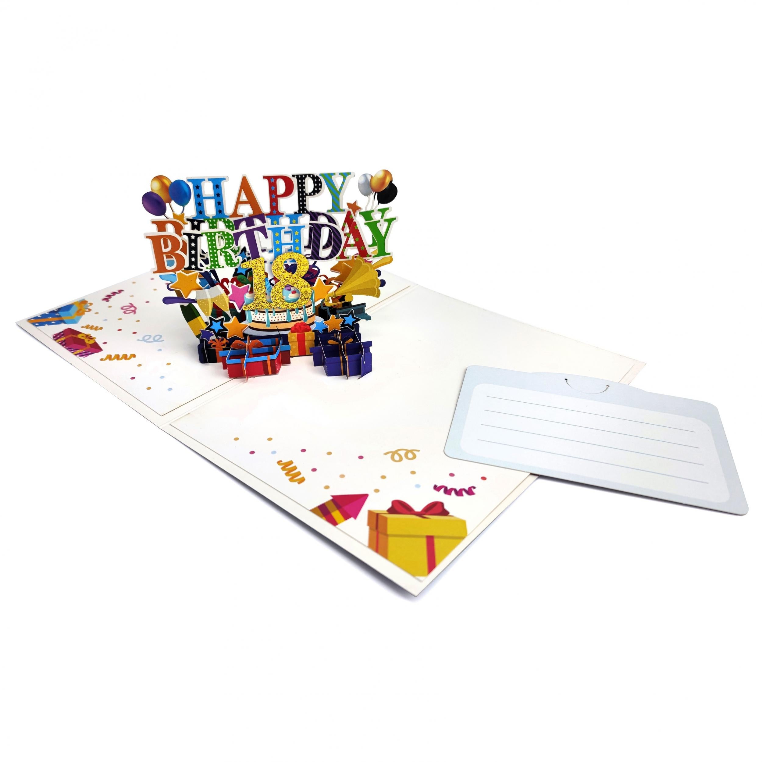 1Pc 16 18 21 30 40 50 60 70 80 Happy Birthday Pop Up Card 15 24x20