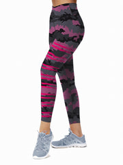 Slim Fit All Over Print Yoga Pants for Women