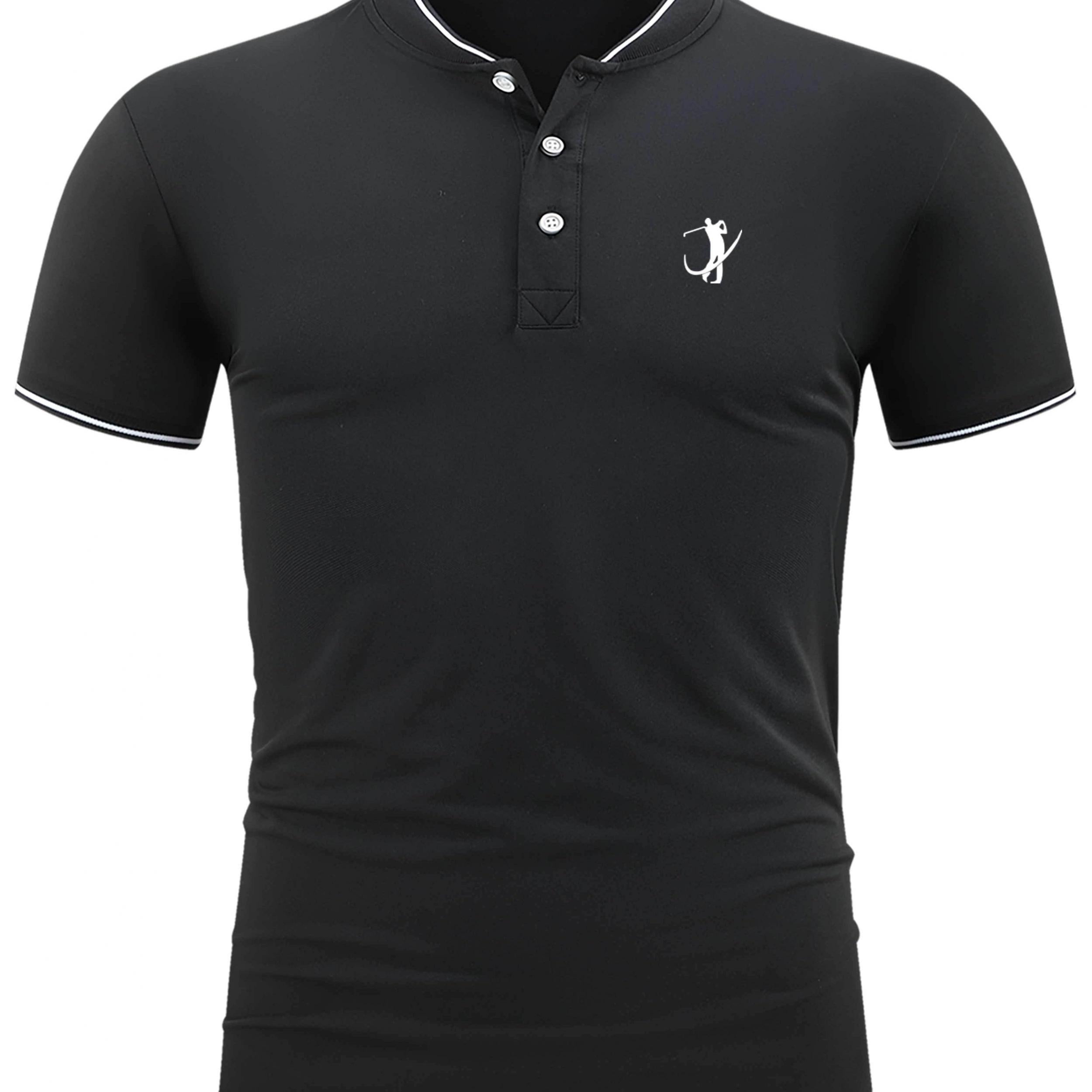 Men's Golf Shirt Golfing Print Short Sleeve Breathable Tennis Shirt