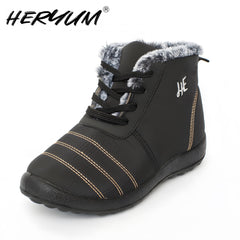 Embroidered Lace up Waterproof Winter Snow Boots for Women