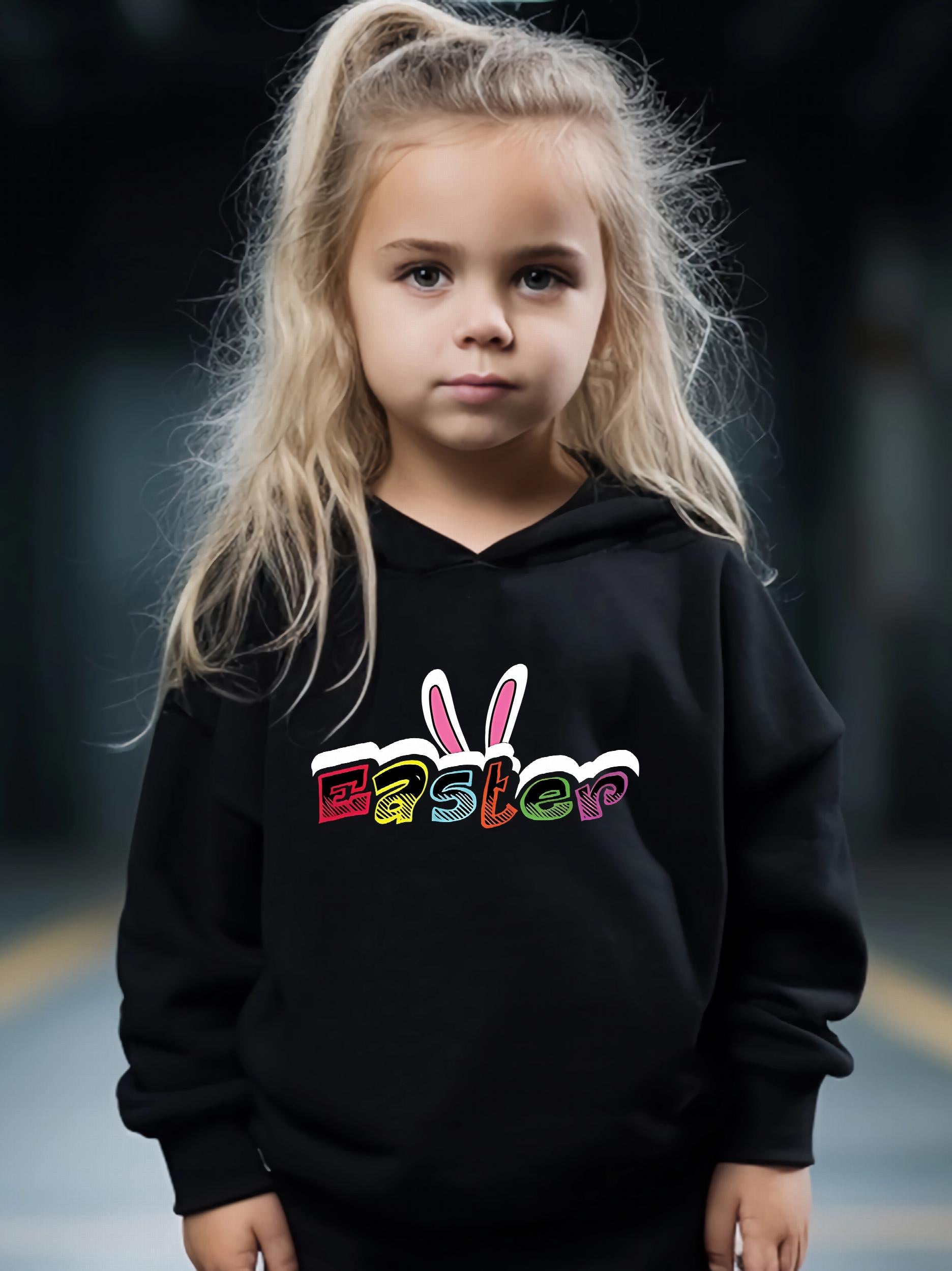 Easter Bunny Pattern 2pcs Activewear Sets Girls Comfy Outfits For Sports Running