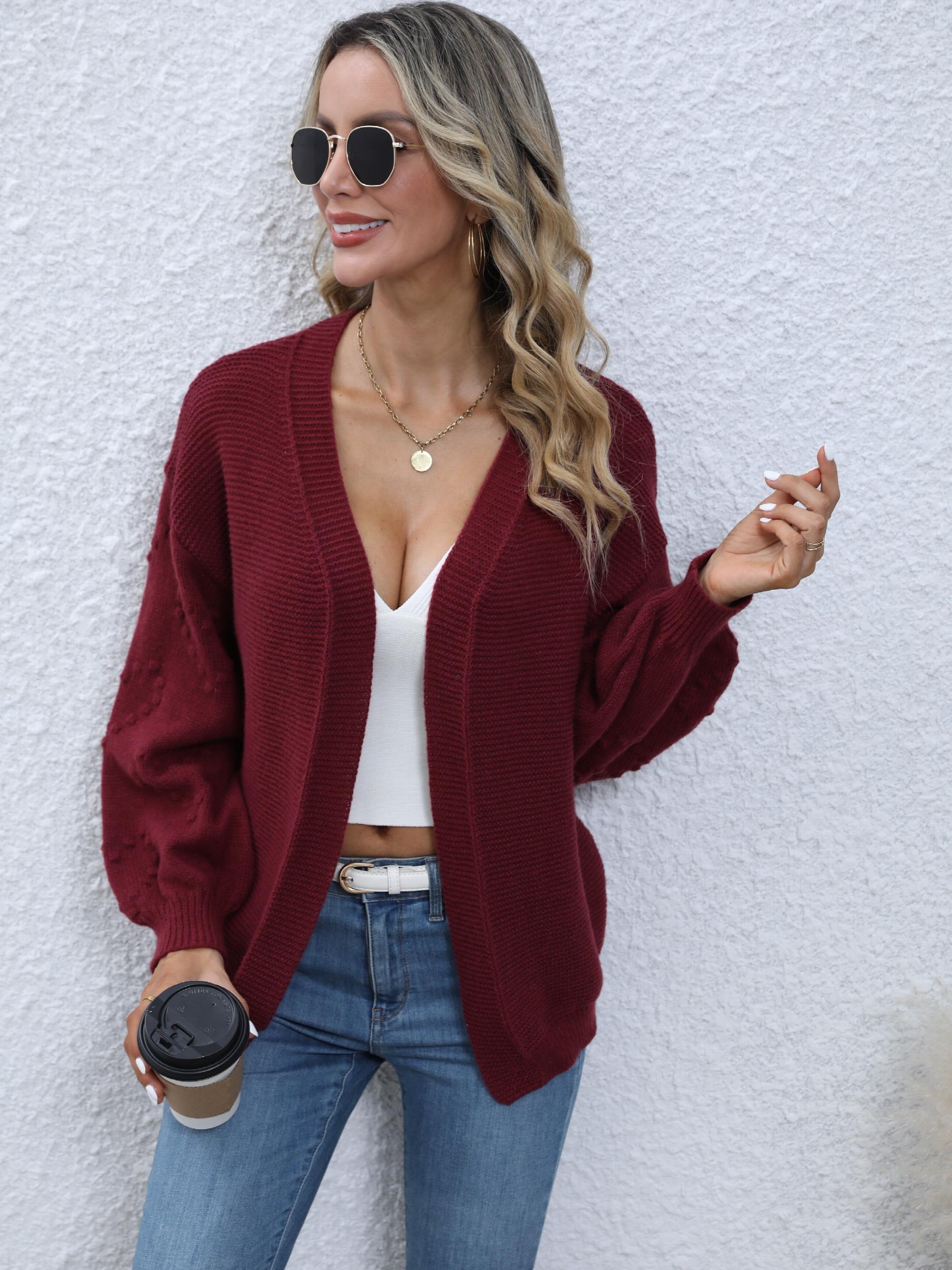 Vintage Long Sleeve Cardigan Women's Clothing