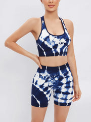 Tie Dye Tracksuit Set Tank Top & Shorts Women's Activewear