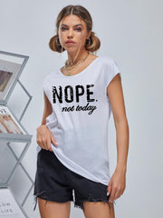 NOPE Print Tank Top Sports Yoga Running Top Women's Clothing