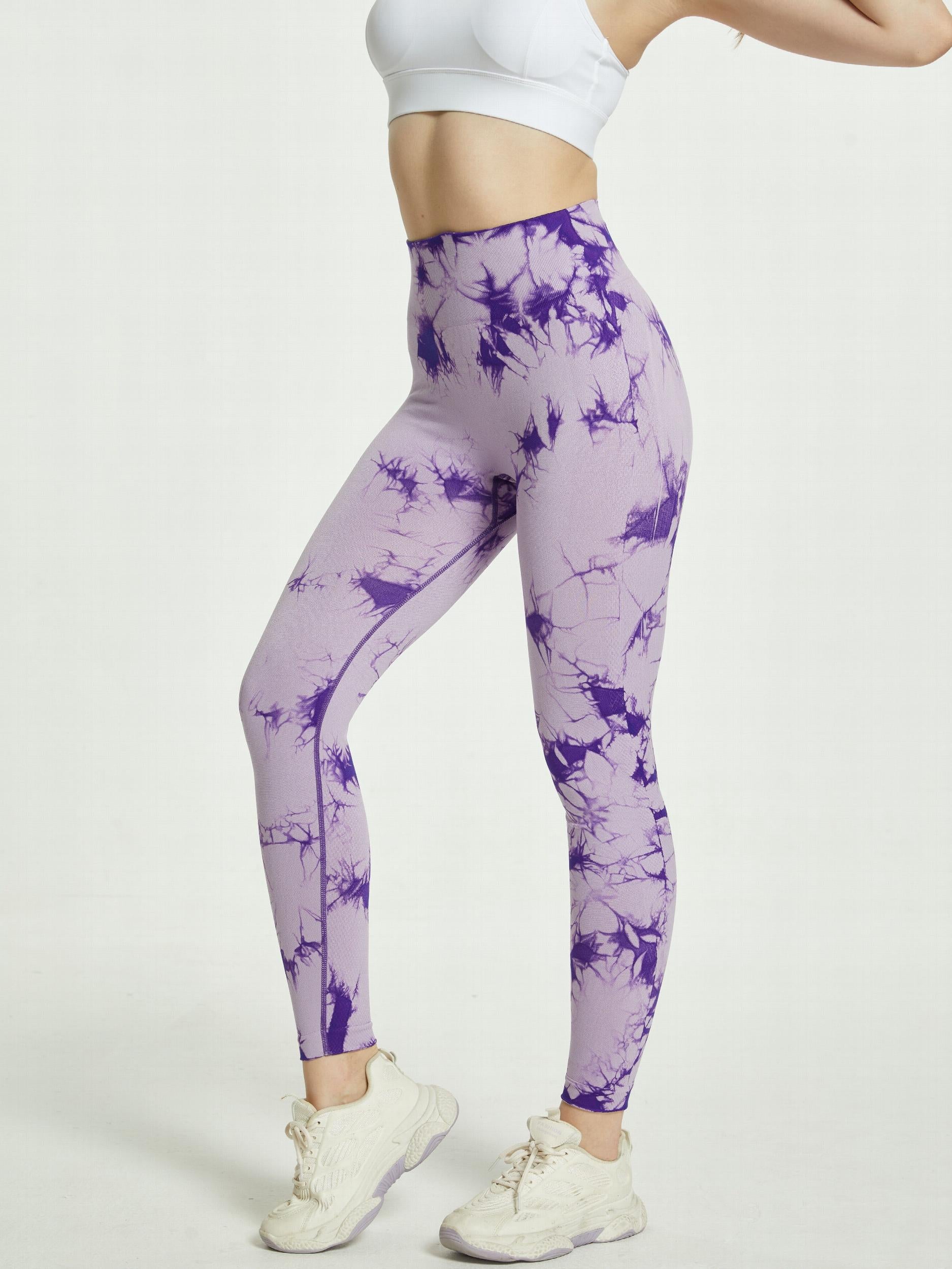 Tie Dye High Stretch Sports Leggings High Waist Yoga Running Tight Pants