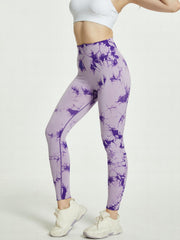 Tie Dye High Stretch Sports Leggings High Waist Yoga Running Tight Pants