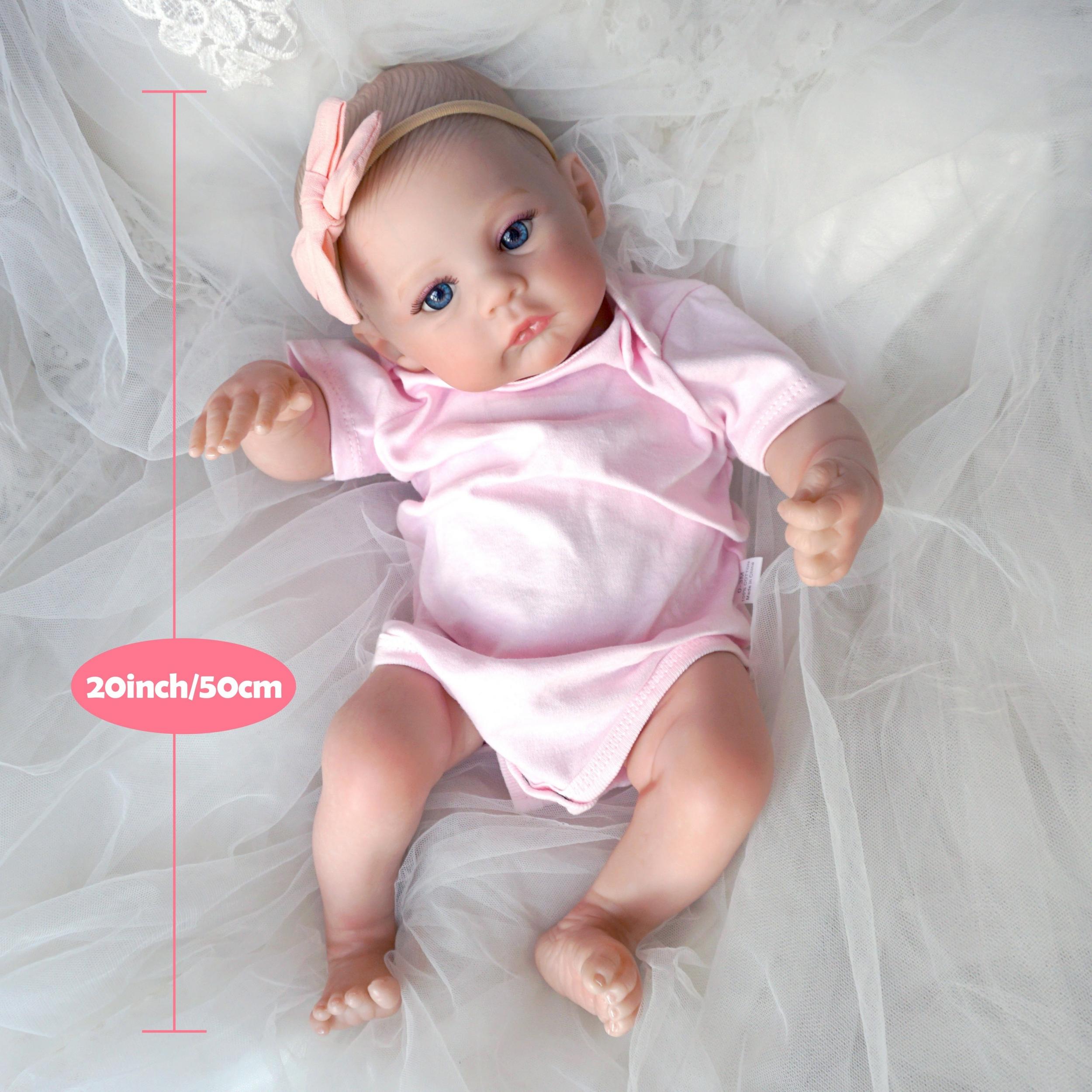 Realistic 3D Skin Reborn Baby Doll with Visible Veins, Lifelike Newborn Toy