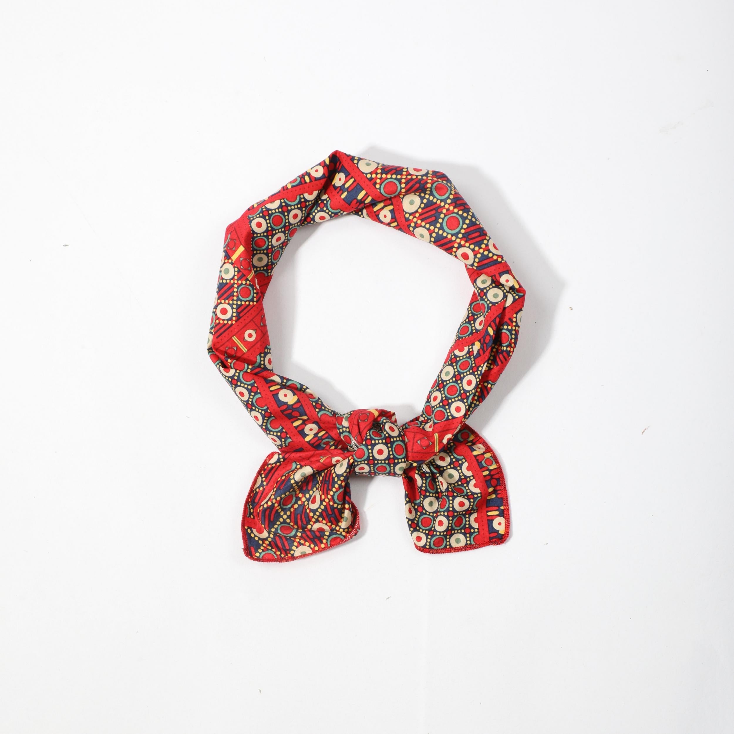 Geometric Paisley Print Bandana Boho Satin Square Scarf Headband