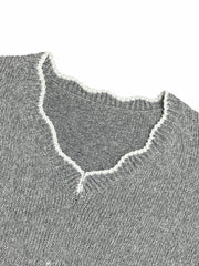 Casual Sweater Women's Long Sleeve V Neck Pullover