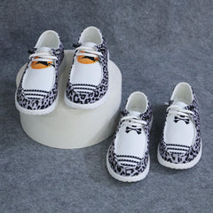 Leopard Print Walking Shoes Lightweight Sport Flat Shoes