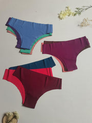 10 Seamless Solid Panties Breathable Stretchy Intimates Women's Lingerie