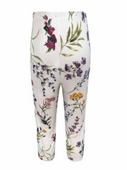 Floral Print Skinny Capris Leggings Women's Crop Leggings