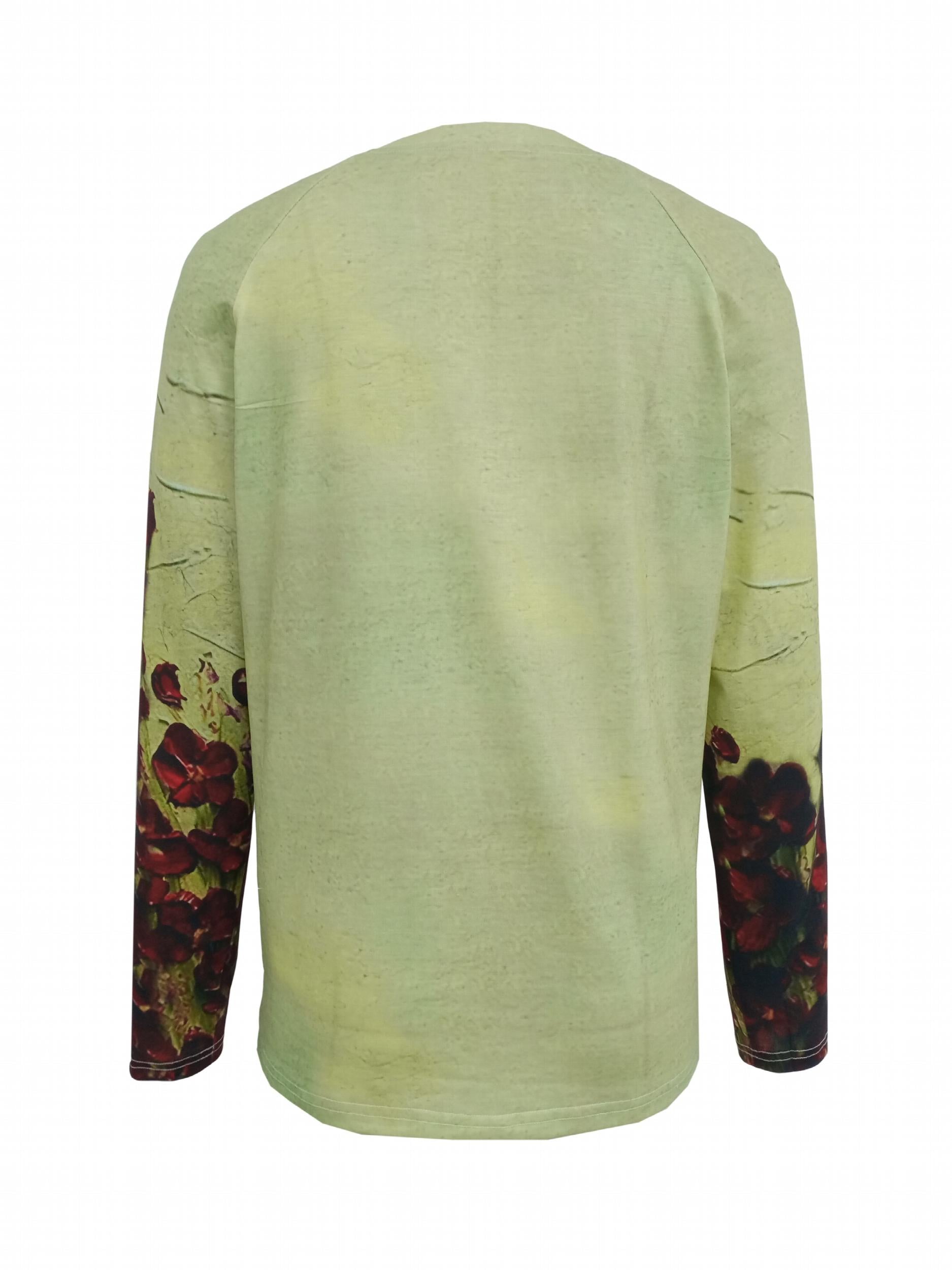 Floral Print Sweatshirt Long Sleeve Crew Neck Casual Pullover