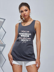 Women's Letter Graphic Tank Top Summer Sleeveless Shirt
