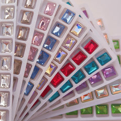 10pcs Colorful Crystal Glass Rhinestone Nail Art Accessories