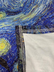 Starry Sky Print Long Sleeve Retro Cardigan