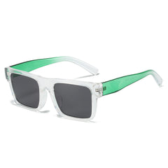 Square Frame Gentle Driver Sunglasses Matte Brown Retro UV400 Glasses