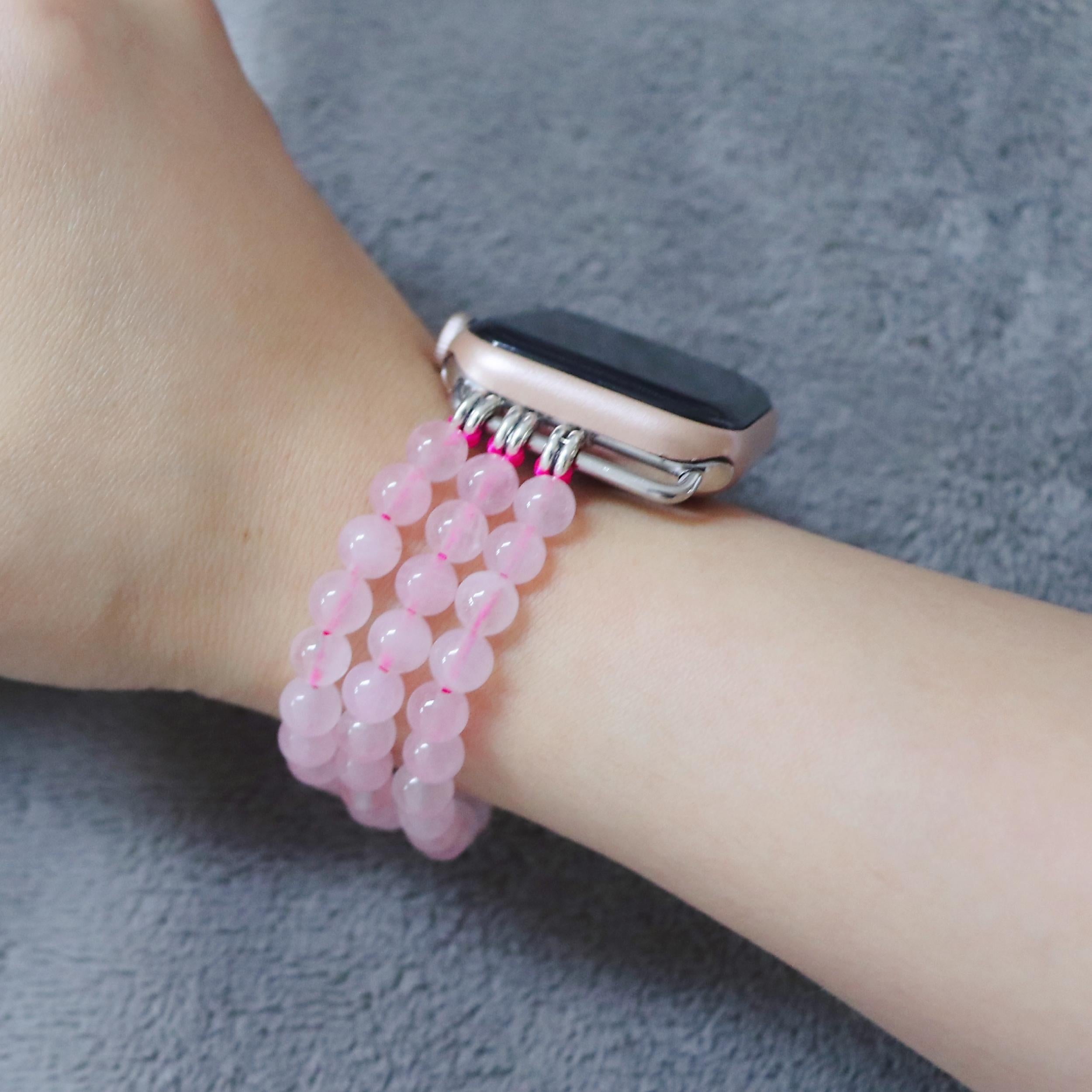 Pink Crystal Elastic Strap for Smart Watch