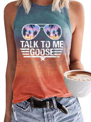 Crew Neck Tank Top Sleeveless Summer Casual Shirt
