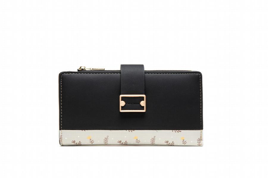 Print Women's Long Zipper Wallet Buckle Handbag