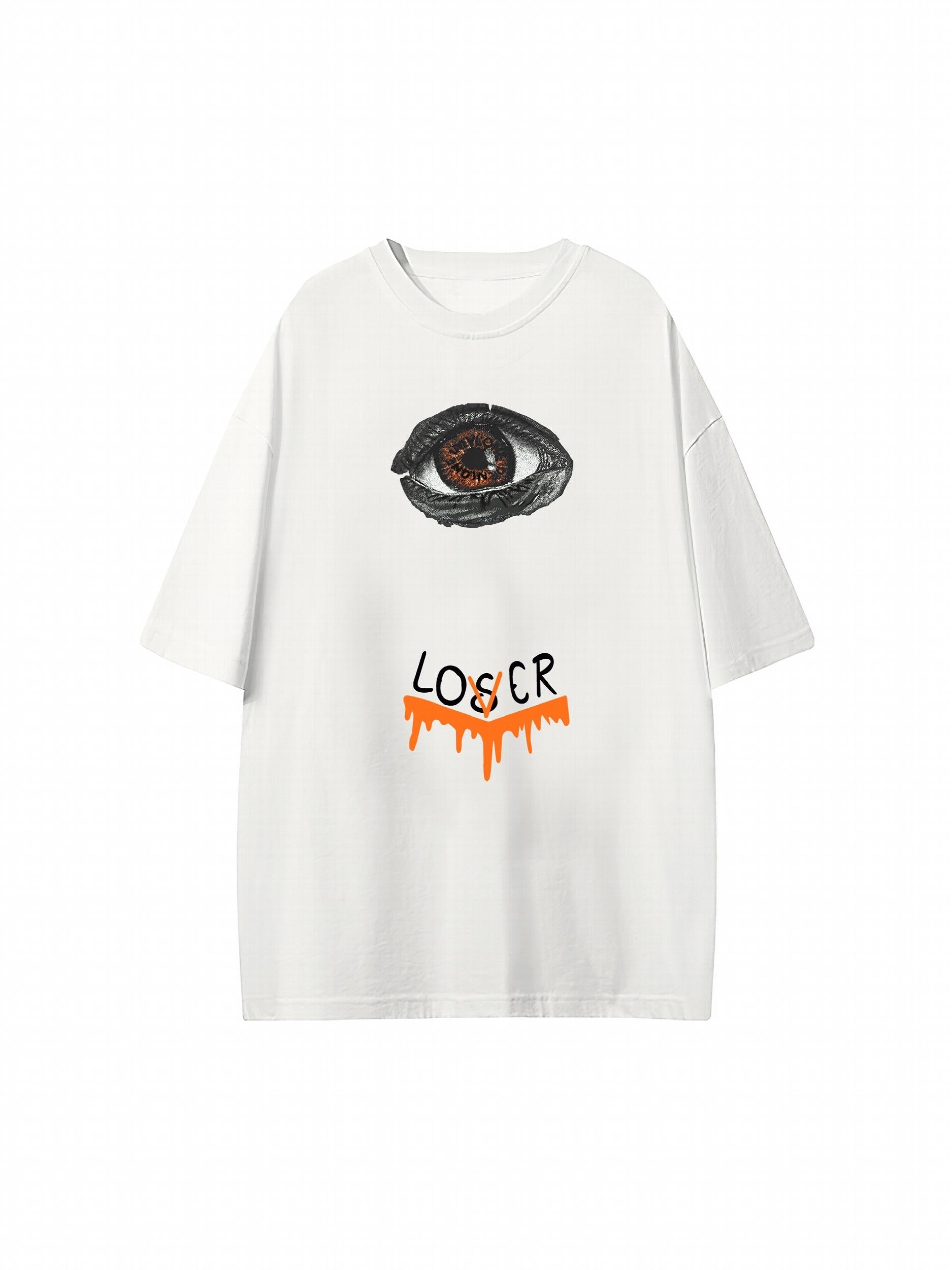 Print Loose Hip Hop Short Sleeve Tee Shirt Crew Neck Graphic Unisex Tee