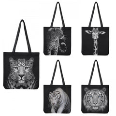 Leopard Print Women Shopping Bag Lightweight Tote Backpack
