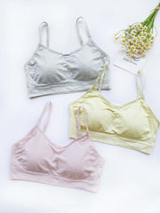 3pcs Wireless Bras Comfortable & Breathable Everyday Bra Women's Lingerie