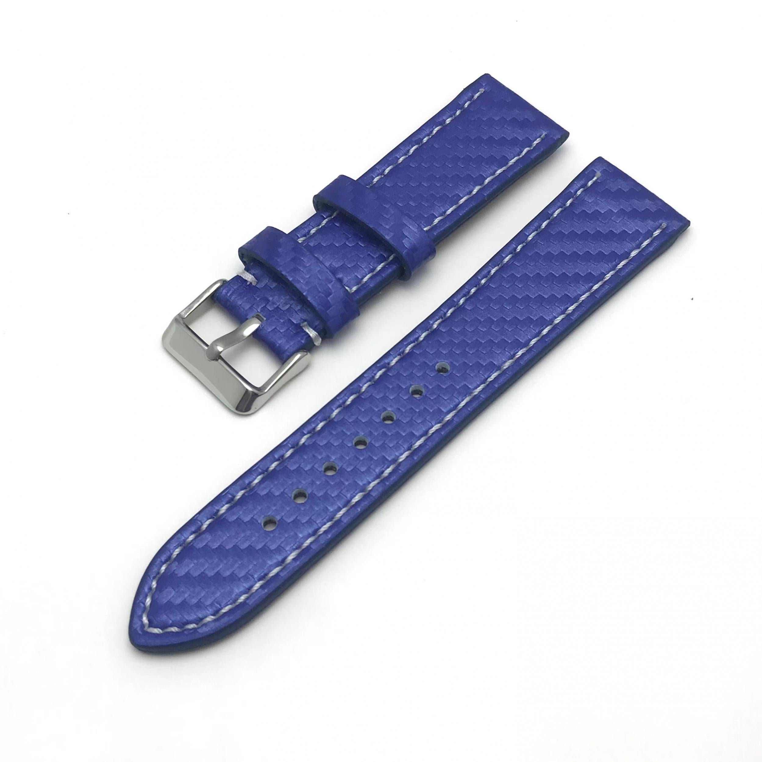 Carbon Fiber Texture Watch Strap 18-24mm