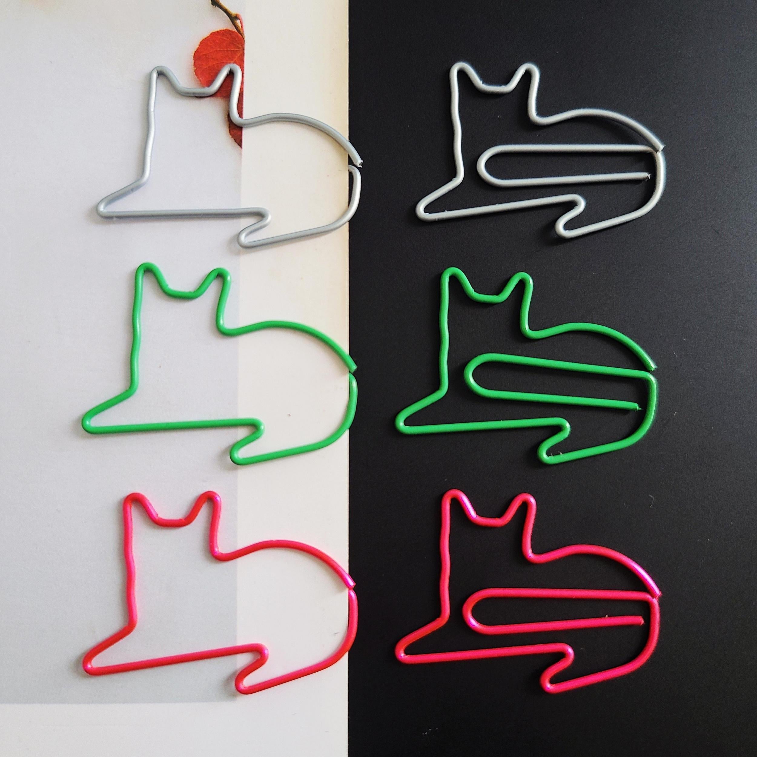 Cat Shaped Paper Clips for Office School Cat Lover